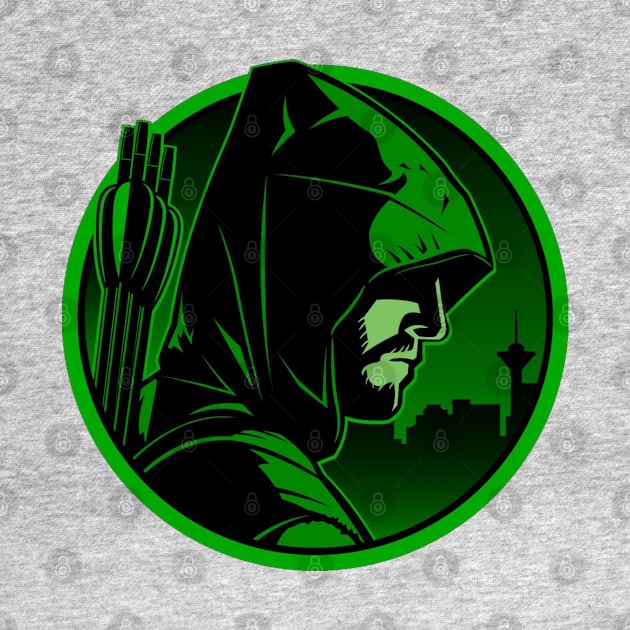 Green Arrow Art Emblem by Heroified